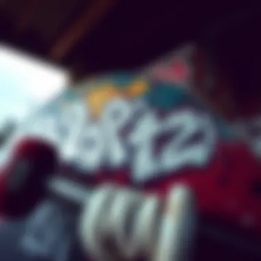 Fusion of Cultures in Graffiti Graffiti art symbolizing the fusion of skate culture and streetwear