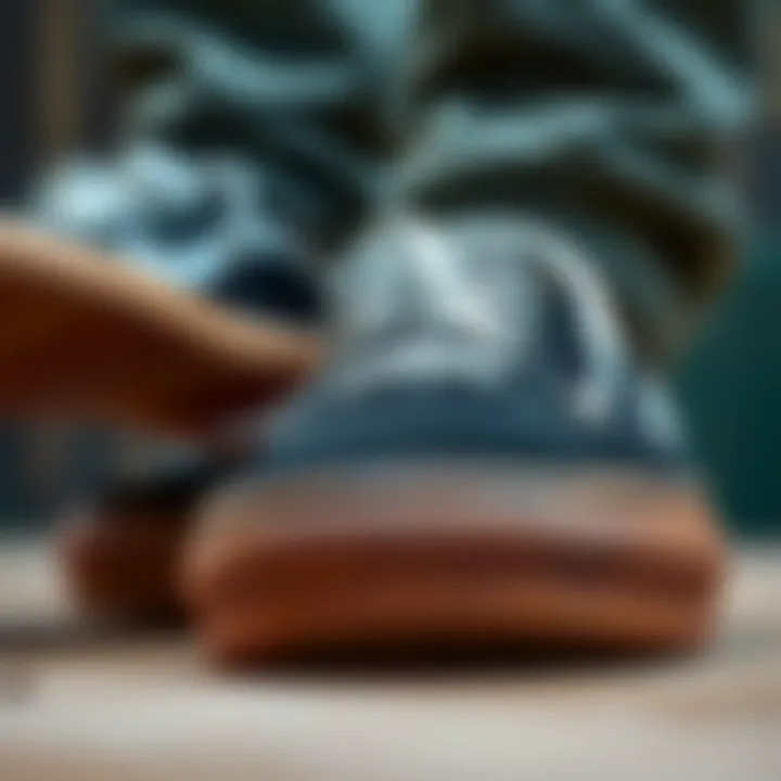 Design Elements of Vans Chunky Footwear Close-up of Vans chunky shoes showcasing design details