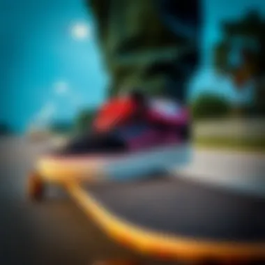 Vans Chunky Shoes in Action Vans chunky shoes on a skateboard