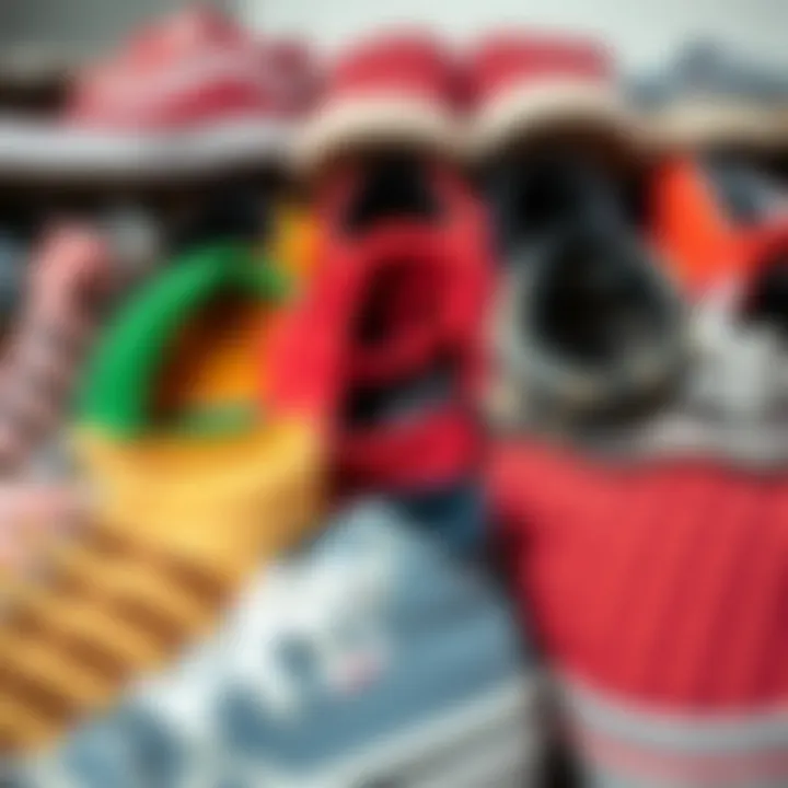 Diverse Styles of Vans Tube Tops A collection of Vans tube tops in various colors and patterns, reflecting diverse style options