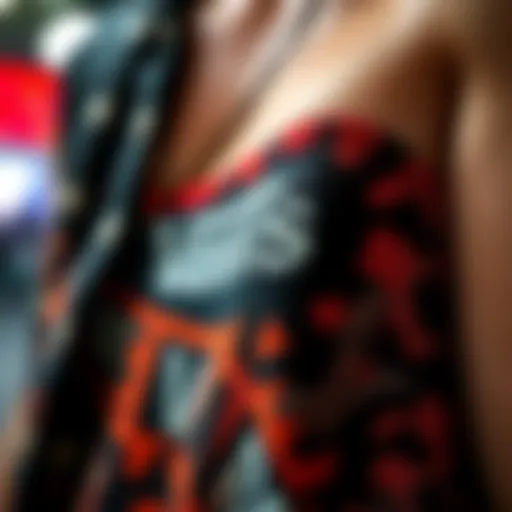 Close-up view of a Vans tube top showcasing its unique design and texture