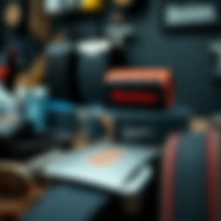 Care and maintenance items for Dickies belts displayed