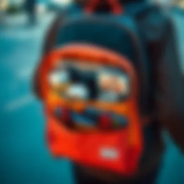 Versatile Storage of Herschel Backpack Versatile storage compartments of the Herschel backpack designed for skaters