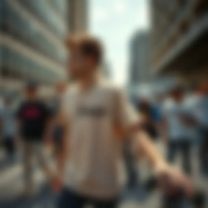 Community of Skaters in Enjoi T-Shirts Group of skaters wearing Enjoi t-shirts in an urban setting