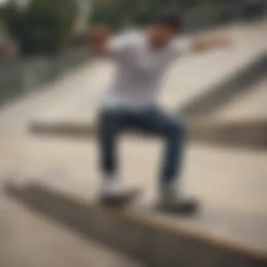 Skateboarder demonstrating the versatility of Erik Koston shoes on a skate ramp