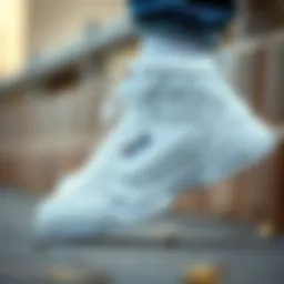 Stylish profile view of the Fila Disruptor II in white.