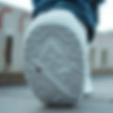 Close-up of Fila Disruptor II Sole Detailed close-up of the Fila Disruptor II's distinctive sole.