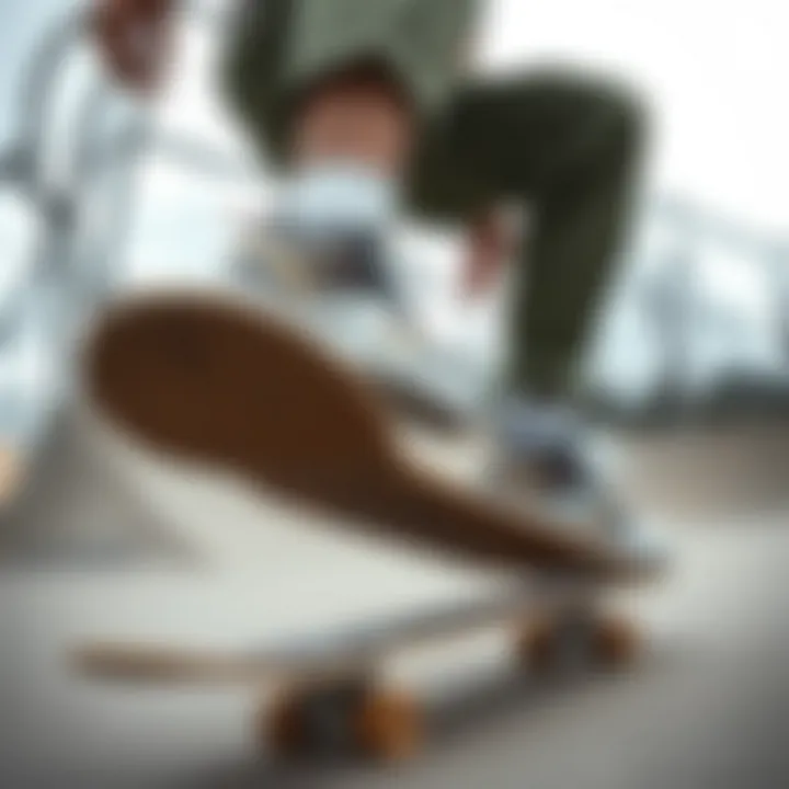 Fila Renno Shoes in Action at the Skate Park Skateboarder wearing Fila Renno shoes at a skate park