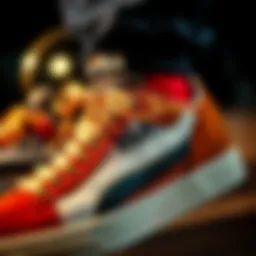 Close-up view of Fila Spaghetti Shoes showcasing unique design elements