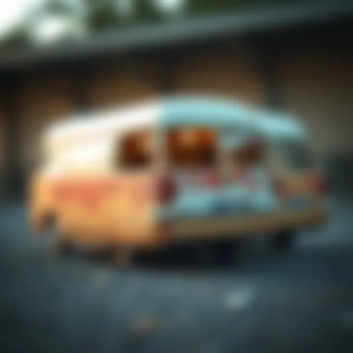 Close-up of Half Cab Vans highlighting their construction