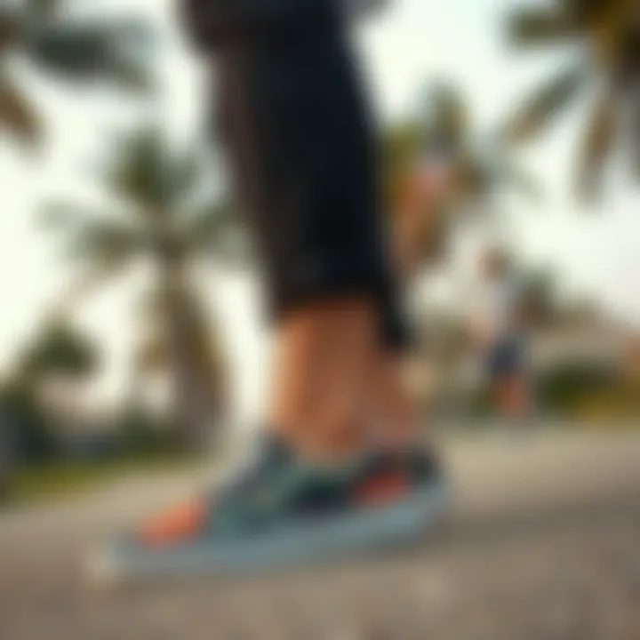 Styling Options with Hawaiian Print Slip-Ons A stylish outfit paired with Hawaiian print Vans slip-ons for a casual outing