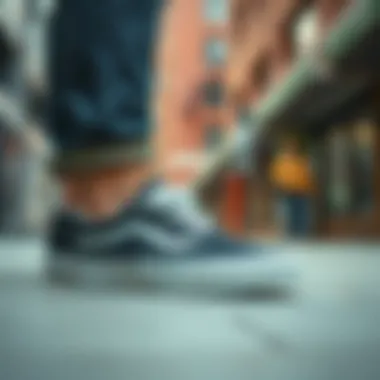 Vans Pro Black and White displayed in a stylish urban setting