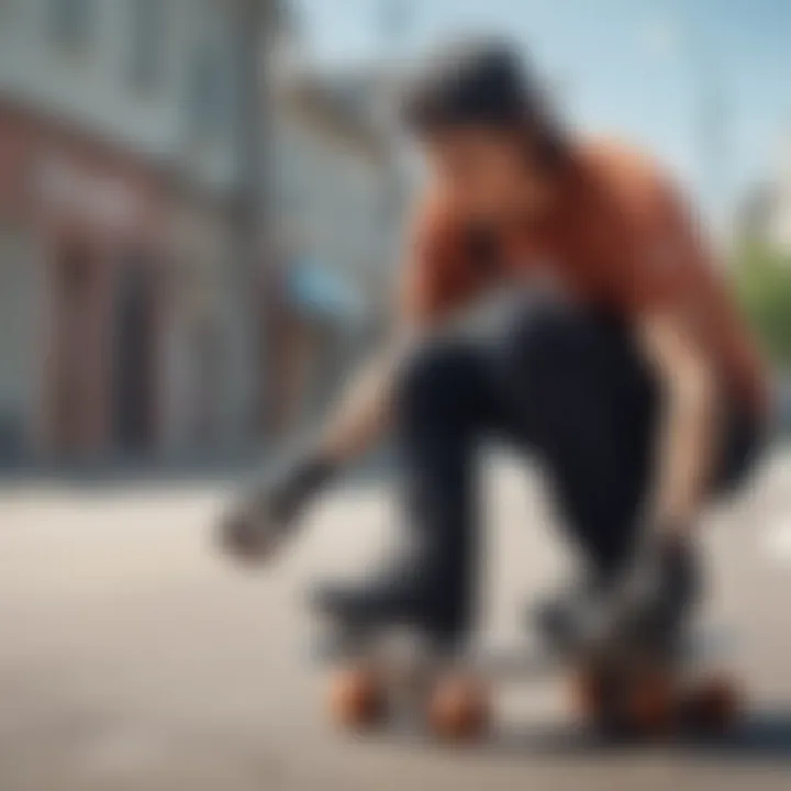 Expert holding a Jackson skate while discussing maintenance techniques