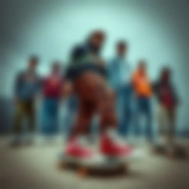 Cultural Impact: Converse Shoes Across Skateboarding Group of diverse skaters wearing various styles of Converse shoes