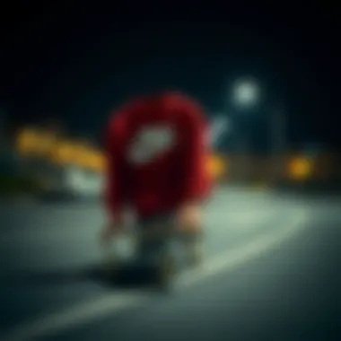 A stylish display of the Nike Heritage Crewneck Sweatshirt on a skateboard