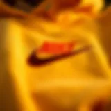 A close-up of Nike hoodie fabric showcasing its innovative material