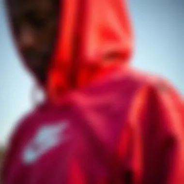 Innovative Fabric Technology in Nike Hoodies Close-up of innovative fabric technology used in Nike hoodies.