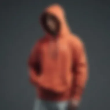 A creative arrangement of the hoodie in various color options, showcasing diversity