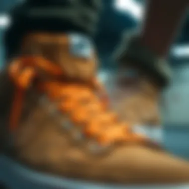 Performance Attributes of Nike Suede Hightops Close-up of Nike suede hightops highlighting performance attributes