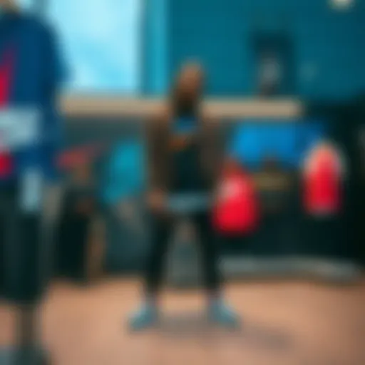 Nike urban apparel on display in a city setting