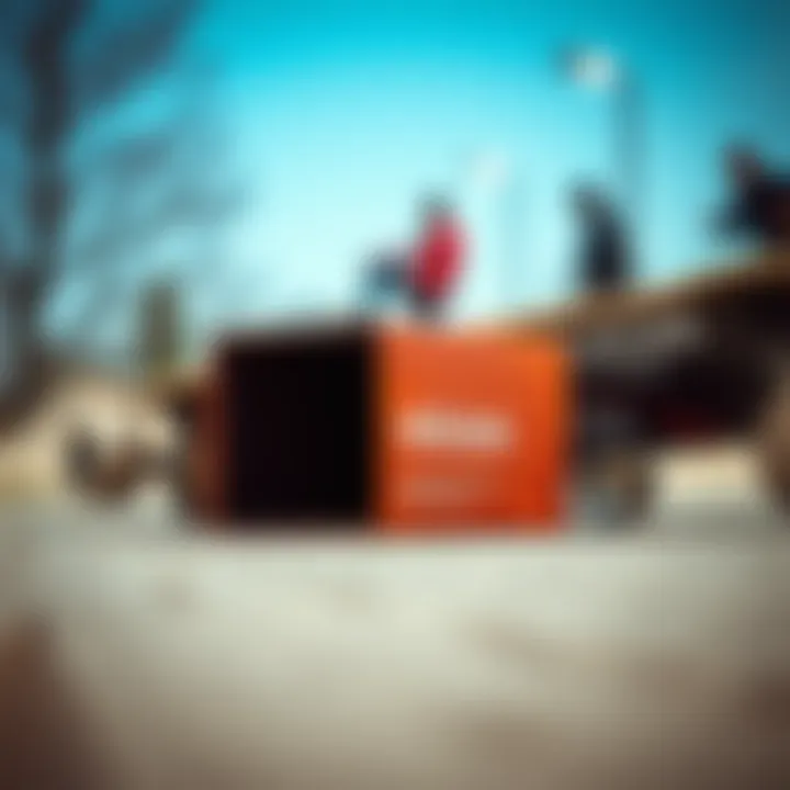 A Nixon watch box alongside a skateboard, representing its cultural significance