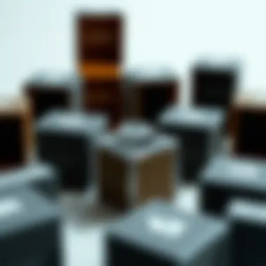 An overview of Nixon watch boxes arranged to highlight their functional design