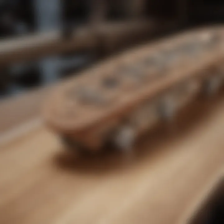 A close-up of a premium fingerboard showcasing its intricate design and craftsmanship.