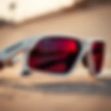 Close-up view of Oakley Sutro Lite White Frame showcasing its sleek design and lens clarity