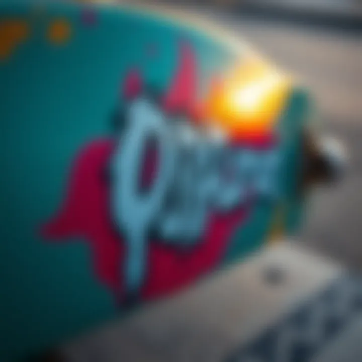 The Iconic Odd Future Logo A vibrant Odd Future Apparel logo displayed prominently on a skateboard