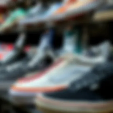 Diverse Styles and Colors of Vans Sneakers Available A collection of Vans sneakers in various styles and colors