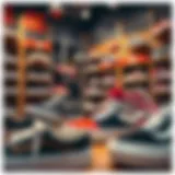 Vans sneakers displayed in a trendy skate shop