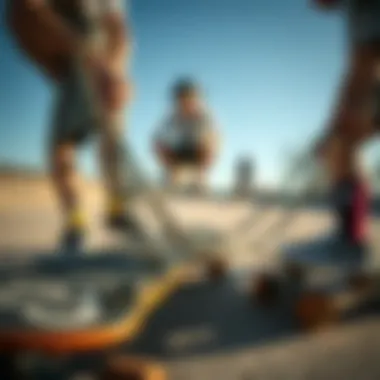 Skaters using different types of chains tailored to their styles