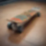 A vintage skateboard showcasing its unique design