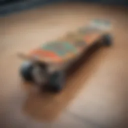 A vintage skateboard showcasing its unique design