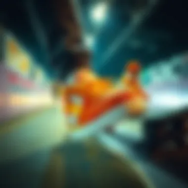 Cultural Impact of Skechers D Lite 2 in Skateboarding Skechers D Lite 2 featured in a vibrant skate culture setting