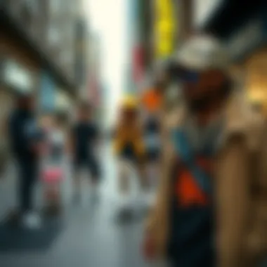 A dynamic street scene illustrating the essence of urban fashion.