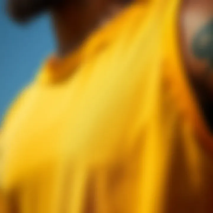 Detailed Fabric Texture of Tank Shirt Close-up of tank shirt fabric texture