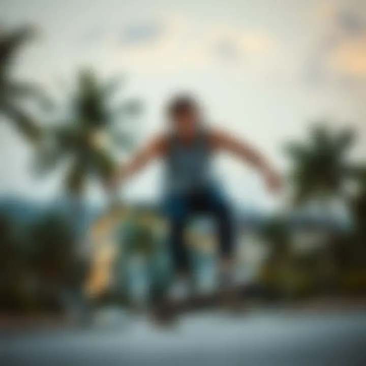 Skateboarding in a Tank Shirt A skateboarder wearing a tank shirt in action