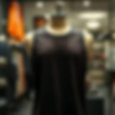 Stylish Display of Tank Shirt Stylish tank shirt displayed on a mannequin