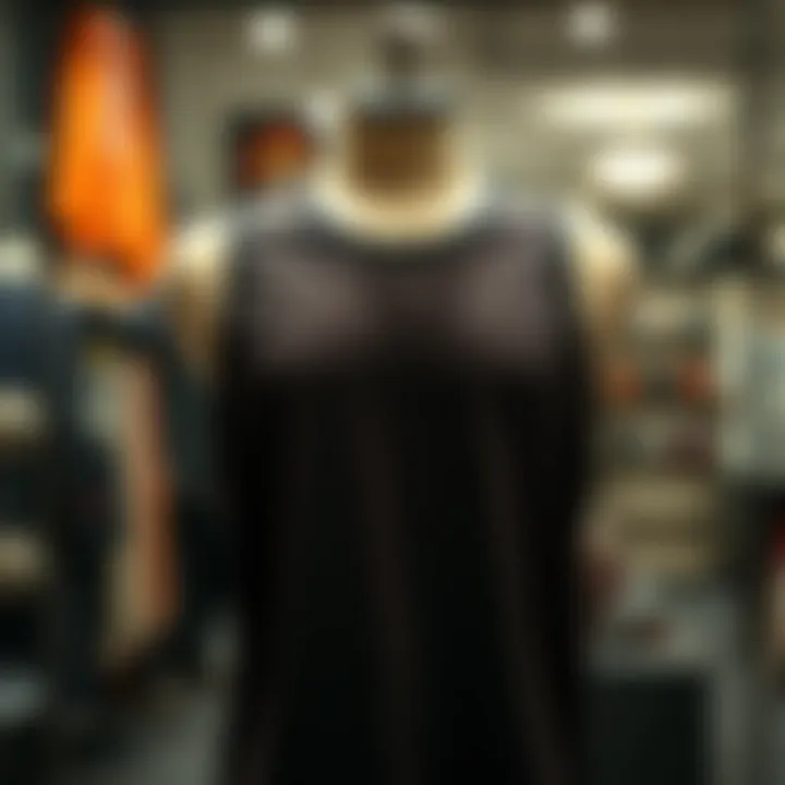 Stylish Display of Tank Shirt Stylish tank shirt displayed on a mannequin