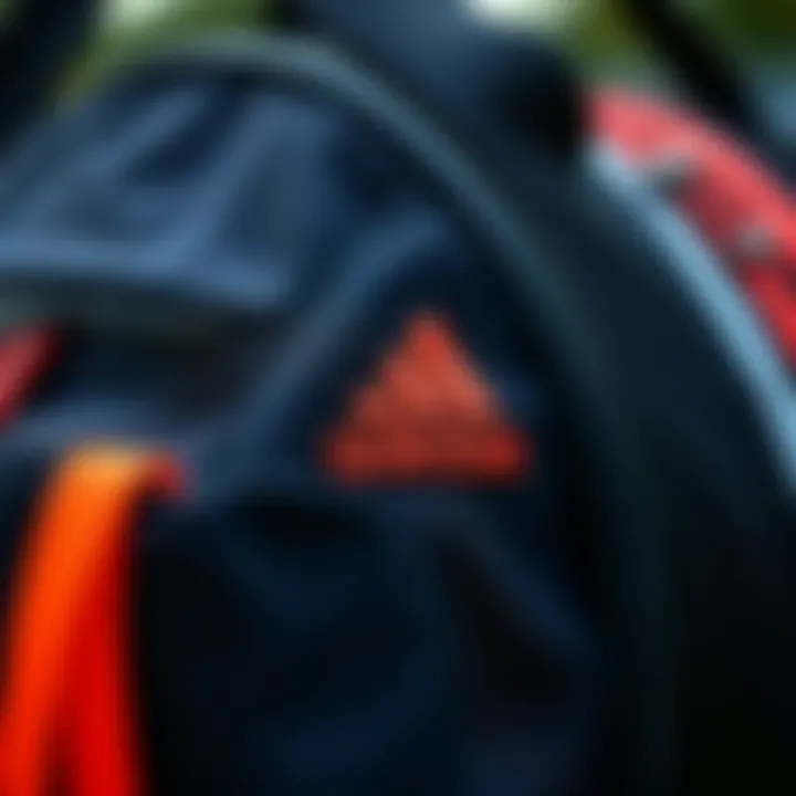 Material Detail of Adidas Weekend Bag Close-up of the material used in the Adidas weekend bag