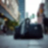 Stylish Adidas weekend bag in an urban environment