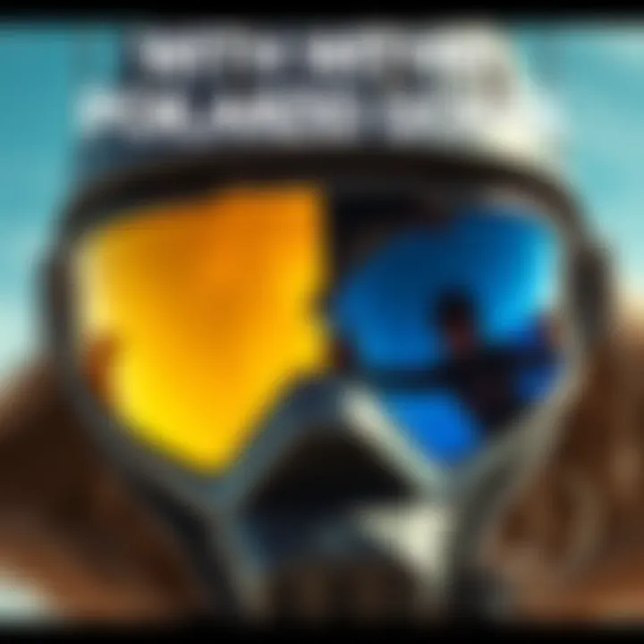 Visibility Comparison: With vs. Without Polarized Goggles Comparison of visibility with and without polarized goggles