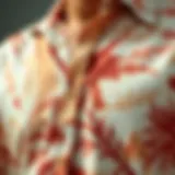 Detailing the Unique Patterns of Bleached Fabric A close-up shot of a bleached shirt showcasing unique patterns and textures.