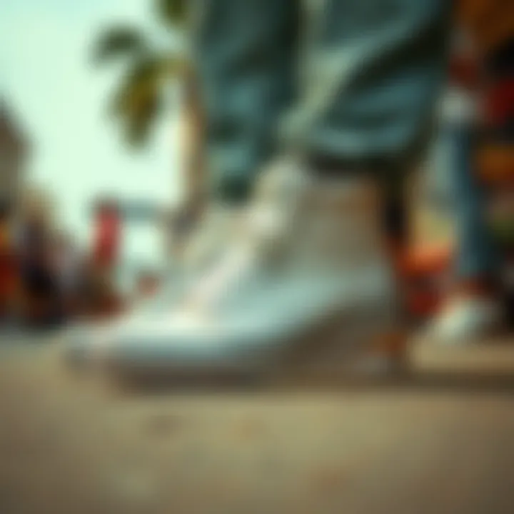 Cultural Significance of Vans Hi-White Footwear Vans Hi-White shoes in a cultural setting