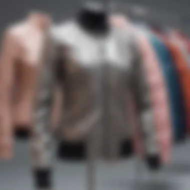 Exquisite Design Features of Zip-Up Jackets A stylish zip-up jacket displayed on a mannequin showcasing its design features.