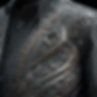 Intricate Detailing in Zip-Up Jacket Design A close-up of the intricate detailing on a high-quality zip-up jacket.