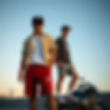 Fashionable Pairing with Vintage Shorts A stylish outfit featuring Adidas vintage shorts combined with modern accessories