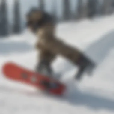 Burton Custom C snowboard in action on the slopes during a snowy day