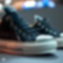 Close-up view of the Converse Chuck Taylor All Star Platform Canvas Low Top showcasing its unique design.